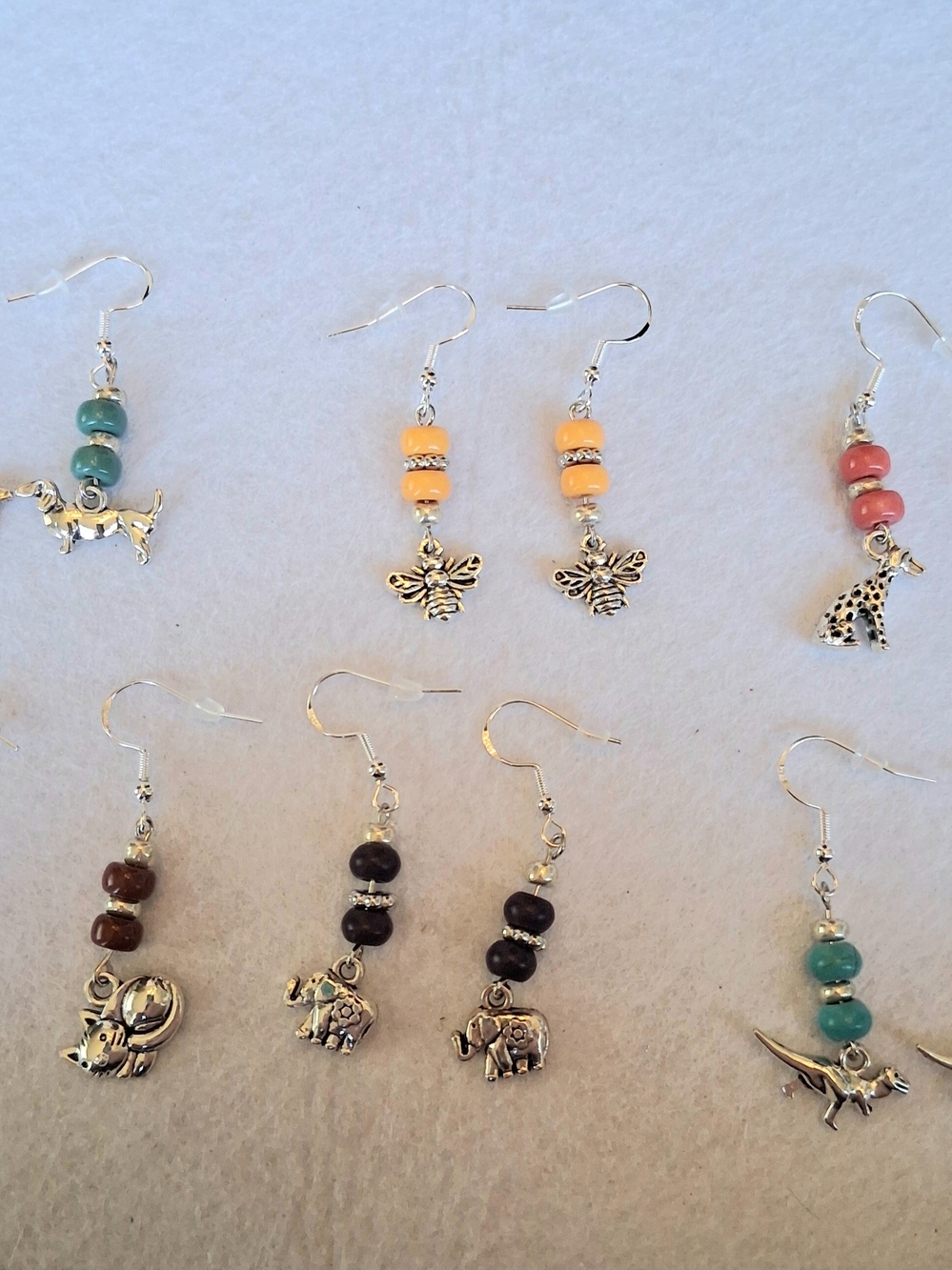 Handmade Multicolor Gemstone Animal Charm Earrings - Women Jewelry
